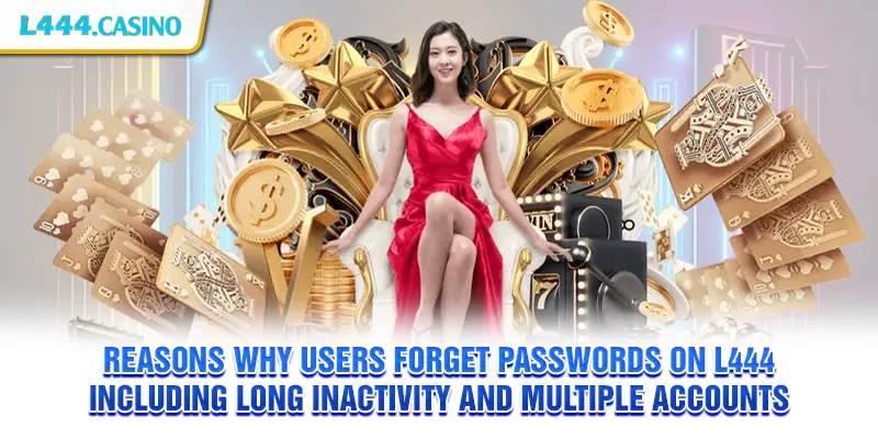 Reasons why users forget passwords on L444 including long inactivity and multiple accounts