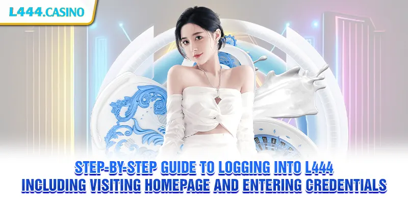 Step-by-step guide to logging into L444 including visiting homepage and entering credentials