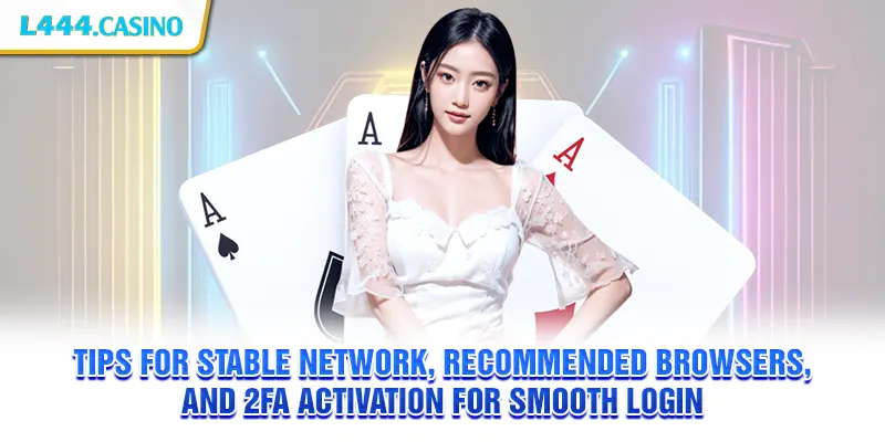 Tips for stable network, recommended browsers, and 2FA activation for smooth login